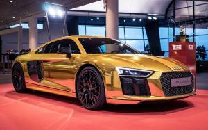 Audi R8 V10 Plus Goldenes Lenkrad 2015 года